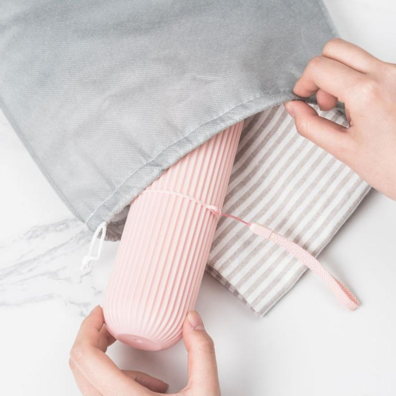 Портативный многоразовый набор для чистки зубов для ванной комнаты, набор для мытья зубов, чашка для полоскания рта, чехол для зубной щетки, коробка для хранения зубной пасты, вертикальные полосы