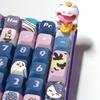Круглые Ручной Работы Милые Кошачьи Колпачки Клавиш для Механических Клавиатур - Стереоскопическая Ось, Дизайн 'Удача Панк'