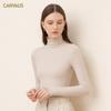 CANVAUS Autumn and Winter New Women's High-neck Bottoming Shirt, Women's Outer Wear, Long-sleeved Slim Solid Color Top