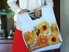 Torba Z Drewnianym Uchwytem Słoneczniki Van Gogh Torba Na Zakupy Materiał