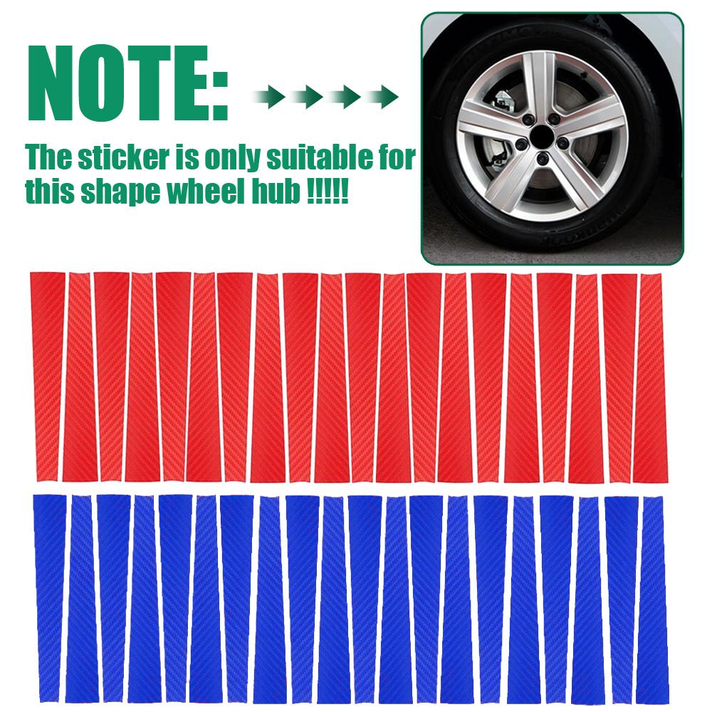 20 шт./компл. наклейка для стайлинга автомобиля, наклейка из углеродного волокна, защитная пленка от царапин, аксессуары для обода ступицы колеса для VW Volkswagen Golf 7