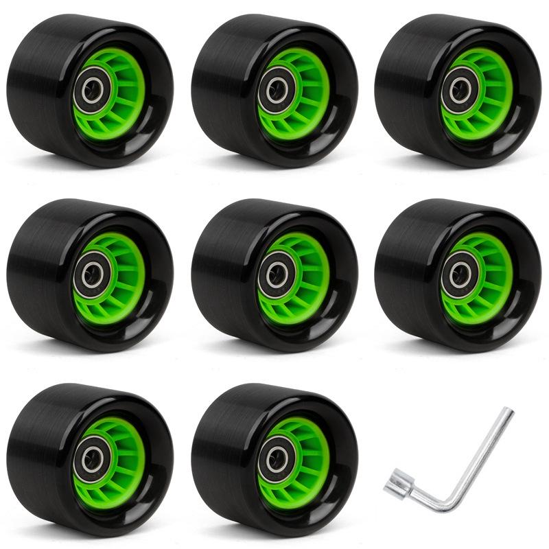 6242 Двухрядные роликовые коньки с полиуретановыми колесами без бликов - Колеса для скоростного катания на коньках и скейтборда 92A.