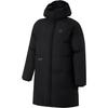Anti-Five Series Letter Loose Hooded Solid Color Cold-Resistant Warm Outdoor Long Zipper Down Jacket Men Outerwear Black AYMU073-1