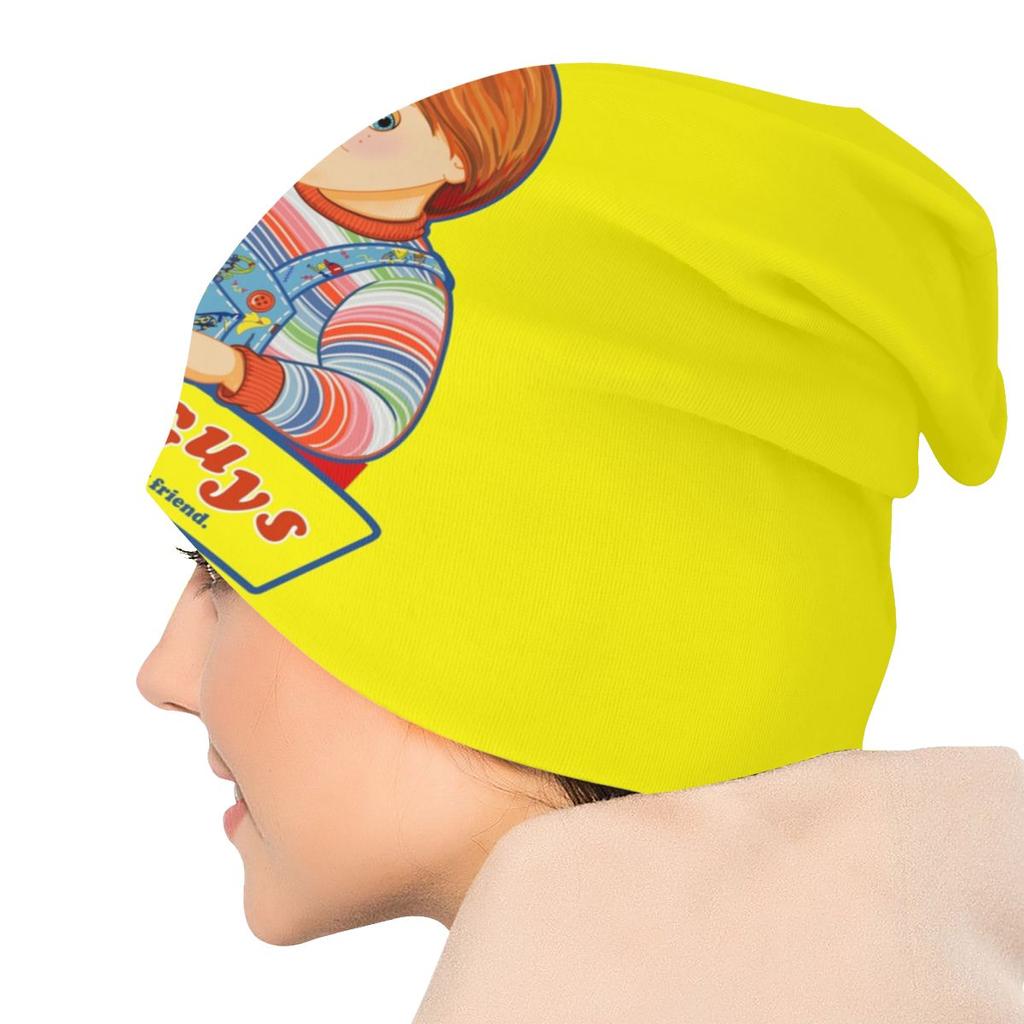 Good Guys Child's Play Slouchy Beanie Custom Winter Warm Skullies Beanies Hats Adult Chucky Horror Icon Film Knit Bonnet Cap