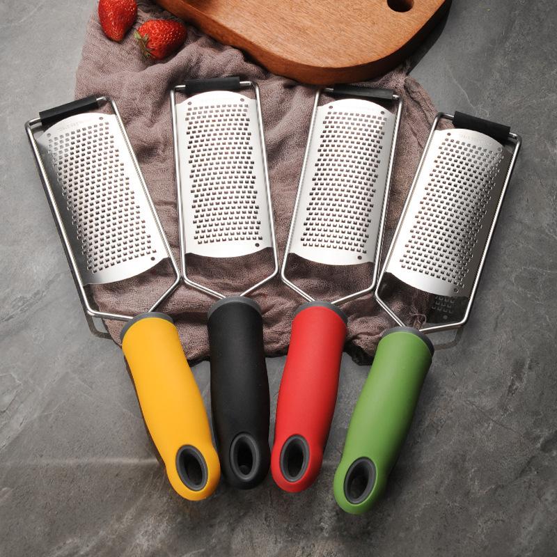 Mill Cheese Grater Stainless Steel Lemon Zester Citrus Ginger Garlic Grater Long Handle Vegetables Kitchen Tool Manual Slicer