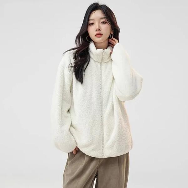 WTEMPO Ветрозащитное, морозостойкое, однотонное, толстое, теплое пальто, осень-зима, женское, большого размера, на молнии, плюшевое пальто