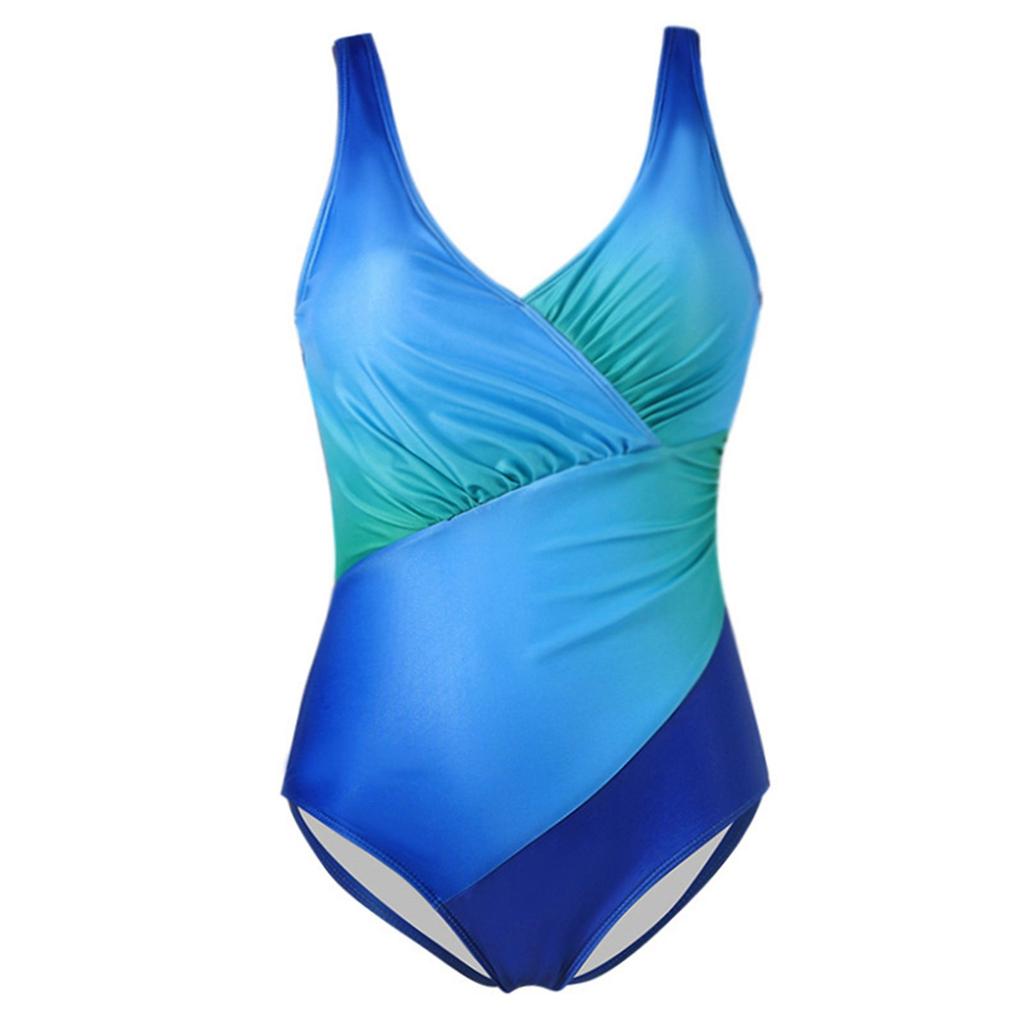 Women's One-piece Swimsuit Sexy Rainbow Gradient Beach One-piece Swimwear
