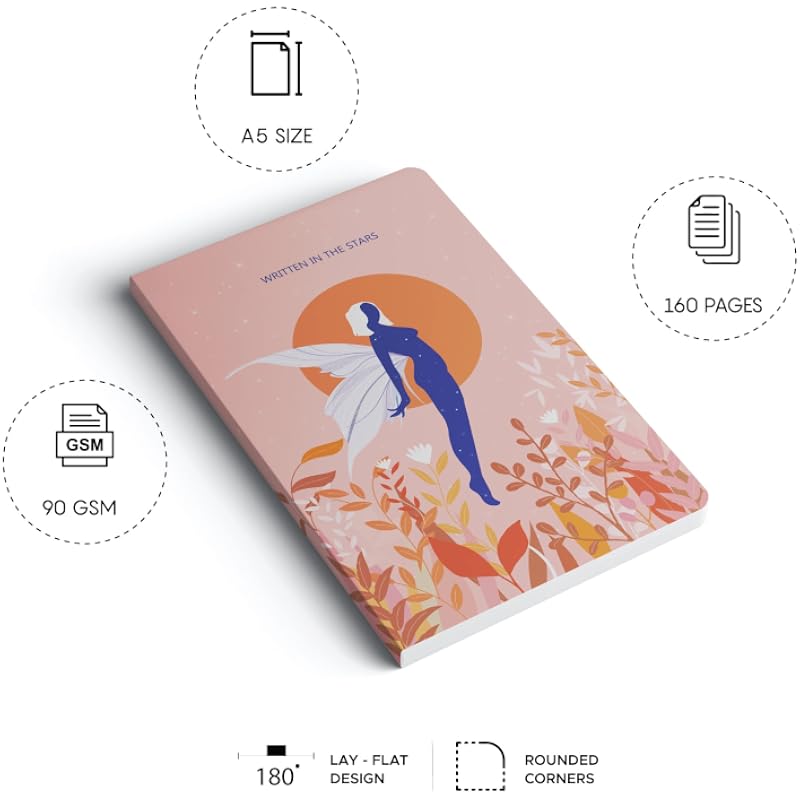 Блокнот A5 Factor Notes: В линейку | 90 г/м² | 160 страниц (Написано на звездах)