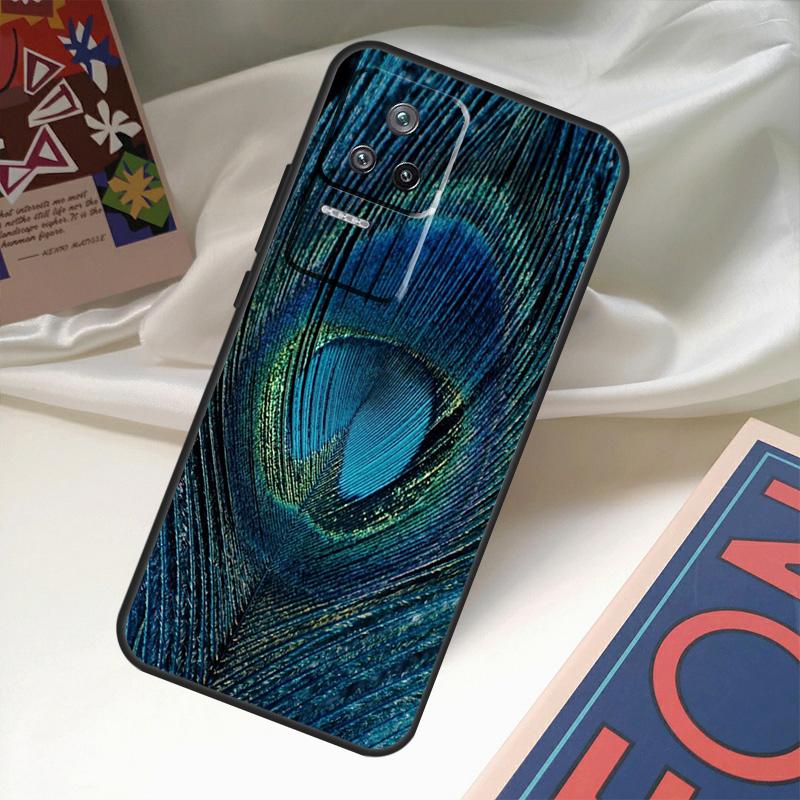 Bird Peacock Feather Case For POCO X6 Pro M6 X5 X3 M5s F3 F5 Xiaomi 14 Ultra 13 12 Lite 11T 12T 13T Pro Coque