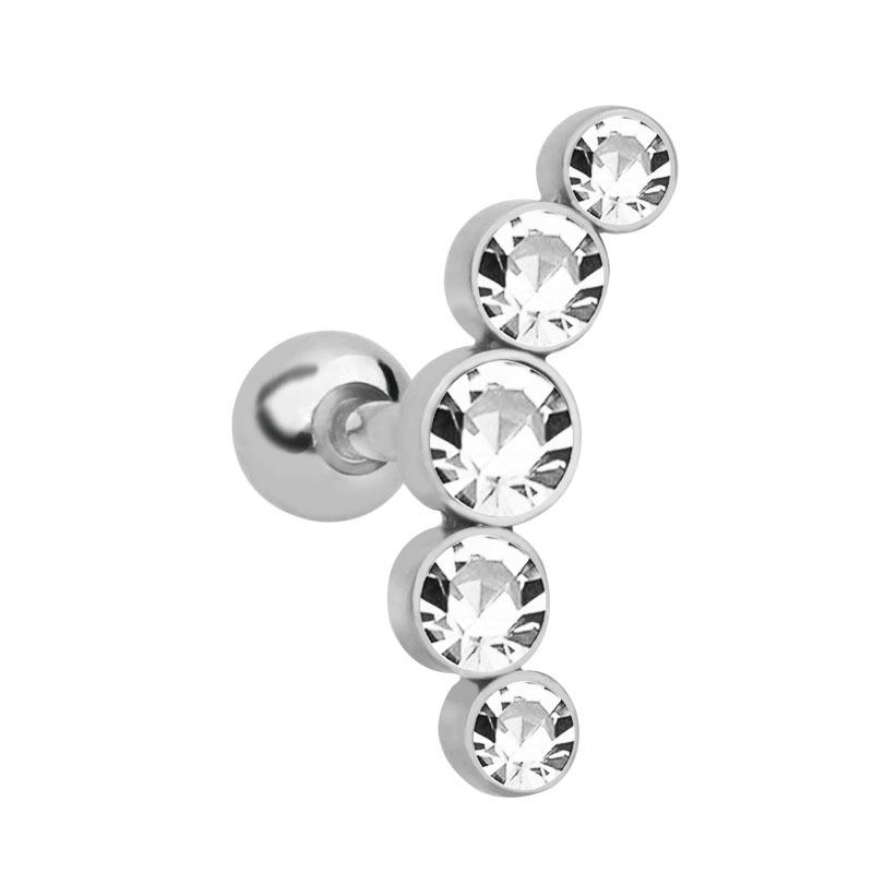 16G Steel Barbell Ear Tragus Cartilage Helix Stud Earrings Piercing