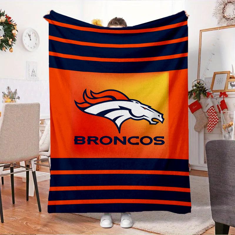 Плед Denver Broncos, наружный фланелевый плед для кемпинга, походов, садовых вечеринок, незаменимый для пикника, подарок для семьи и друзей