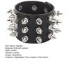 Unisex Bangle Retro Punk Gothic Style Rivet Decor Artificial Leather Exaggerated Hippie Rock Singer Wrist Bangle Club Party Performance Jewelry
