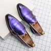 Fashion 2024 British Style Fashion Pointed Men's Dress Shoes Large Size 48 Low-heel Leather Casual Shoes Men Slip-on Social Male Shoe