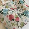 Large Floral Canvas Handbag with Shoulder Straps for Commuters and Students