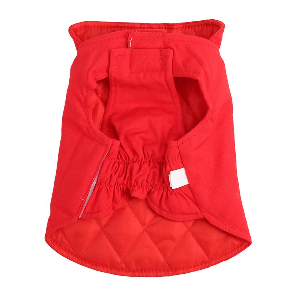 Толстый жилет для питомца, милый, теплый, хлопковый, предотвращающий выпадение шерсти, осенне-зимняя одежда для собак малых и средних пород, красный