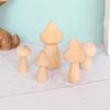 Wooden Mushroom DIY Mushroom Ornament Unfinished Mini Kids Toy for Home