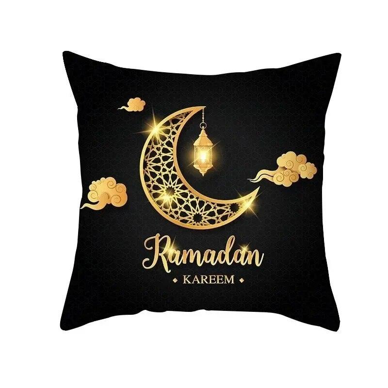 Eid Mubarak Decorative Cushion Cover Aid Ramadhan Decoration 2024 Islamic Muslim Decorative Ramadhan Eid Ramada Pillow Cover