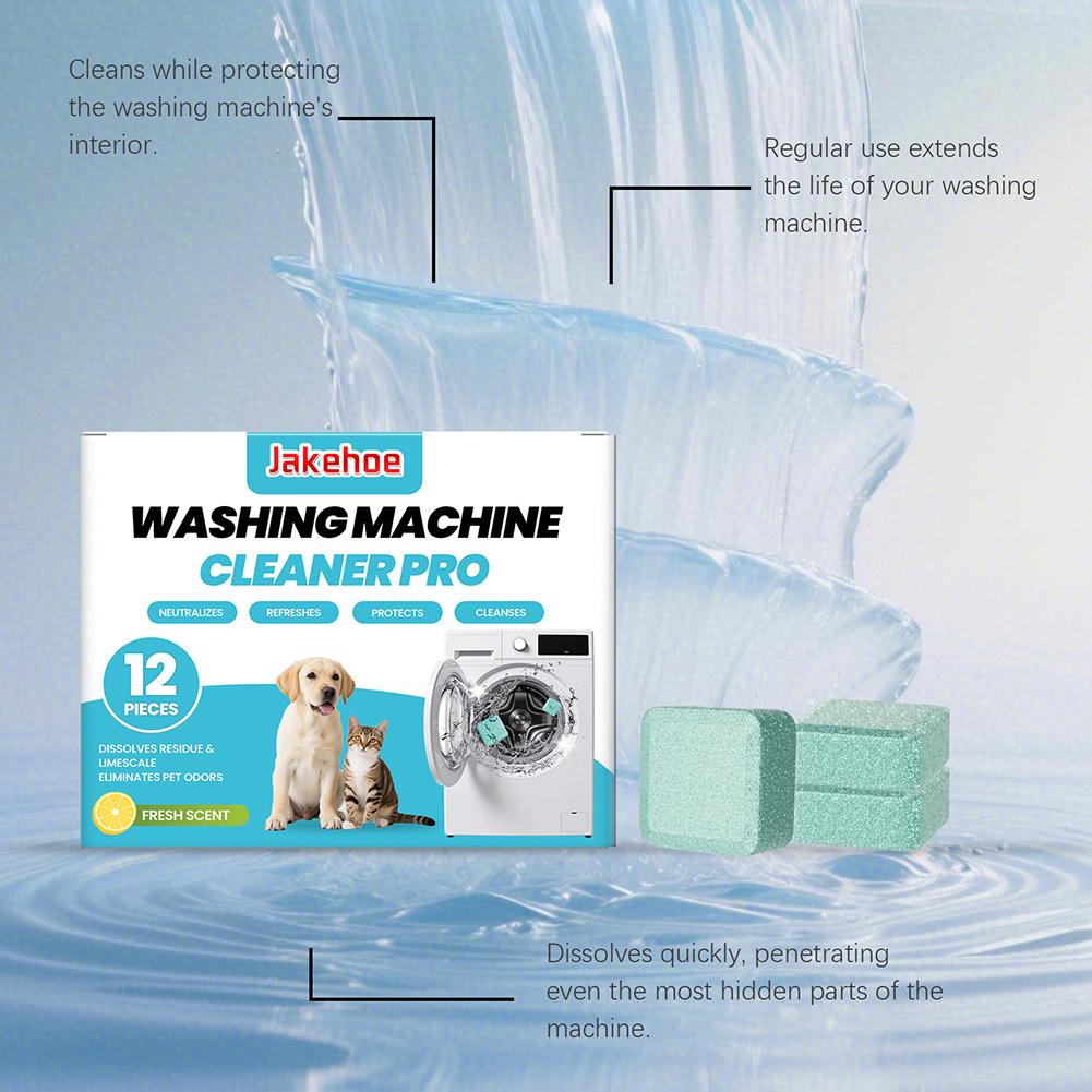 Washing Machine Cleaner Odor Removal Tablets Pet Hair Dissolver For Daily Cleaning Improves Odor Control Pet-Friendly