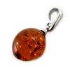 [N2201] - Silver Pendant 'Inspiration' Cognac Amber (rhodium-plated)