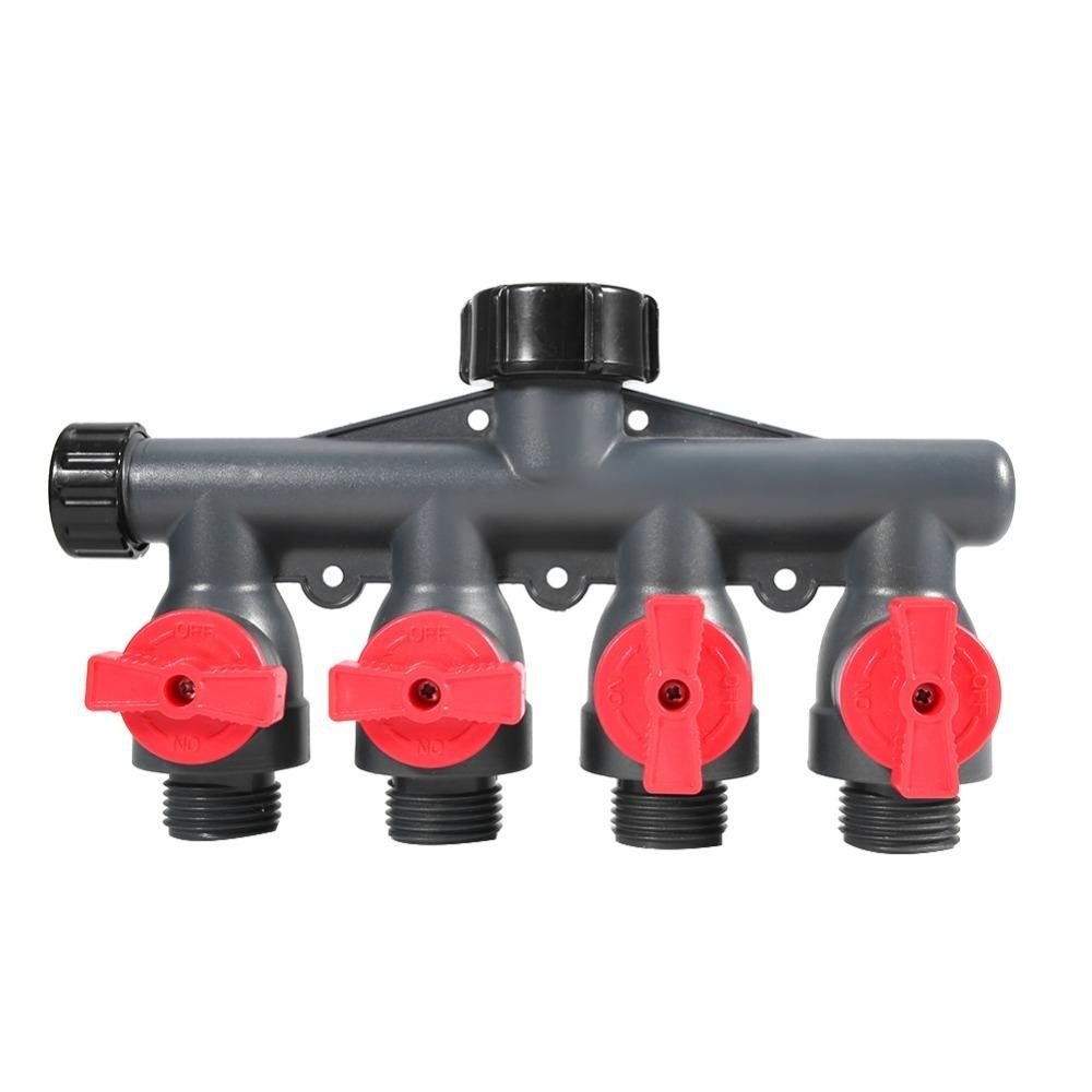 4 Way 4 Way Hose Splitter Plastic Garden Hose Splitter Durable Water Tap Splitter Home Garden