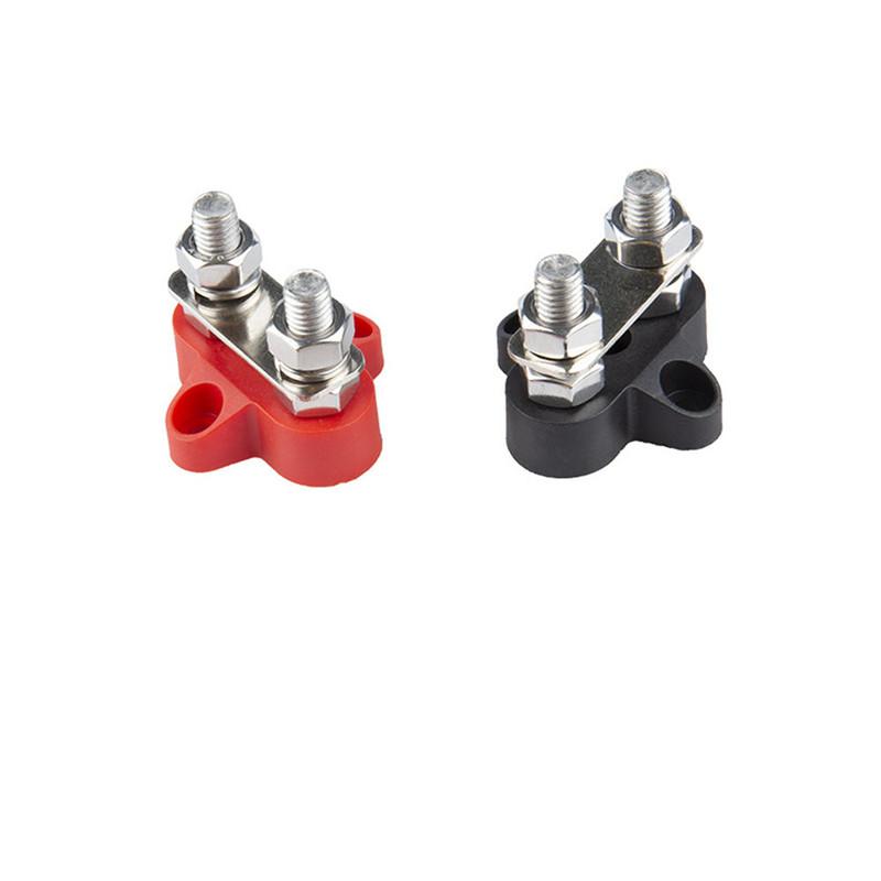5/16" Terminal Studs M8 48V Terminal Block Busbar ulated Double Type Distribution Studs Positive and Negative RV