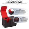 Shuiling Deck Case, Trading Card Case, Deck Box, Storage Box with Dice and Damage Counter Organizer, Magnetic, Leather, Holds Approximately 200 Cards,
