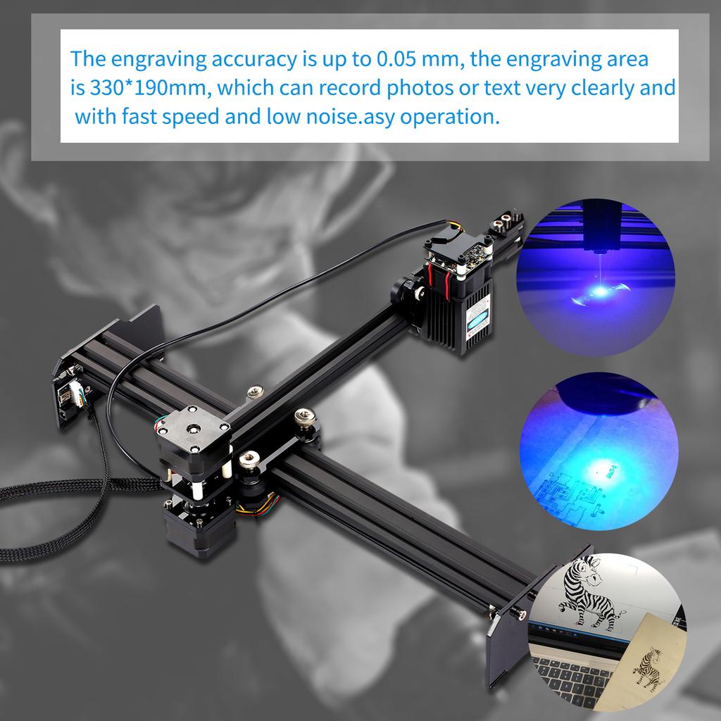 20W Laser Engraving Machine High Speed Mini Desktop Laser Engraver Printer Portable Household Art