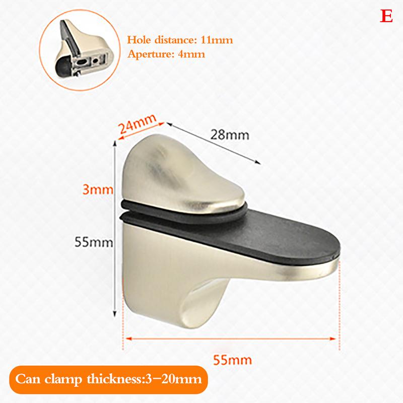 Регулируемый стеклянный держатель полки из сплава Стеклянные зажимы Держатель кронштейна для полки