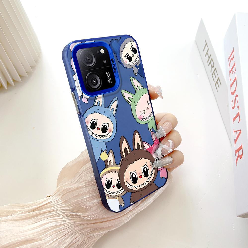 Окрашенный узор, цветной серебристый, двухсторонний, жесткий, противоударный чехол для телефона Xiaomi Redmi Poco