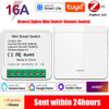 Tuya ZigBee3.0 Модуль интеллектуального выключателя света 16A MiNi DIY Breaker Поддержка 1-стороннего дистанционного управления с помощью приложения для Alexa Google Home Yandex MQTT