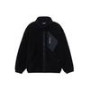 Li-Ning Badfive Basketball Series Warm Sherpa Fleece Loose Knit High Collar Plus Velvet Jacket Unisex Outerwear Black AFDR729-4