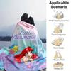 1pc, Disney The Little Mermaid Ariel & Flounder Throw Blanket Soft Coverlet for Bed, Couch, Travel, Camping, Car, Beach, Office Nap