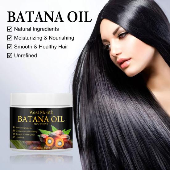 Natural Batana Oil for Hair Growth Strengthening Moisturizing Nourishing Repairing Dry Hair Prevent Hair Loss Eliminates Split Ends