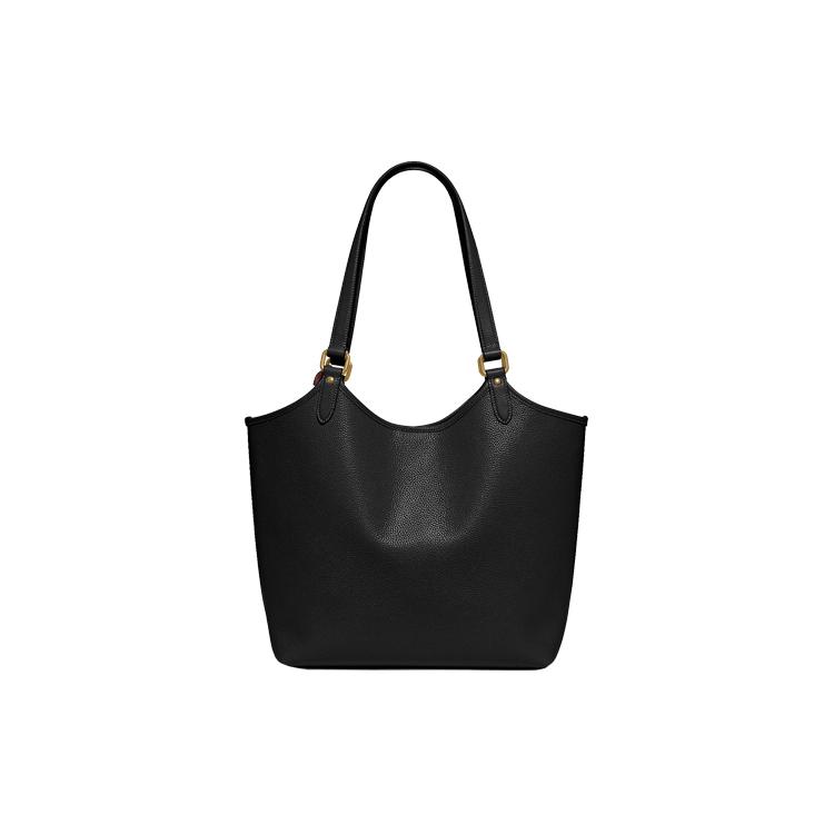 COACH Day Leather Combo Bag, Tote Bag, Shopping Bag, Shoulder Bag Large Womens Black