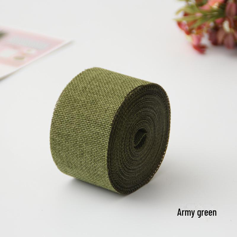 Свадебный декор своими руками: Цветная лента, имитирующая лен, рулон из полиэстера 5 см