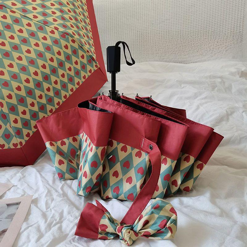 Премиальный автоматический ретро-зонт от солнца и дождя - высококачественная защита от ультрафиолета для женщин