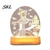 Easy Assemble Acrylic Night Lights Halloween Decoration Lights, Decorative LED Light, Skull/Pumpkin Table Creative Gifts for Lamp Home Party