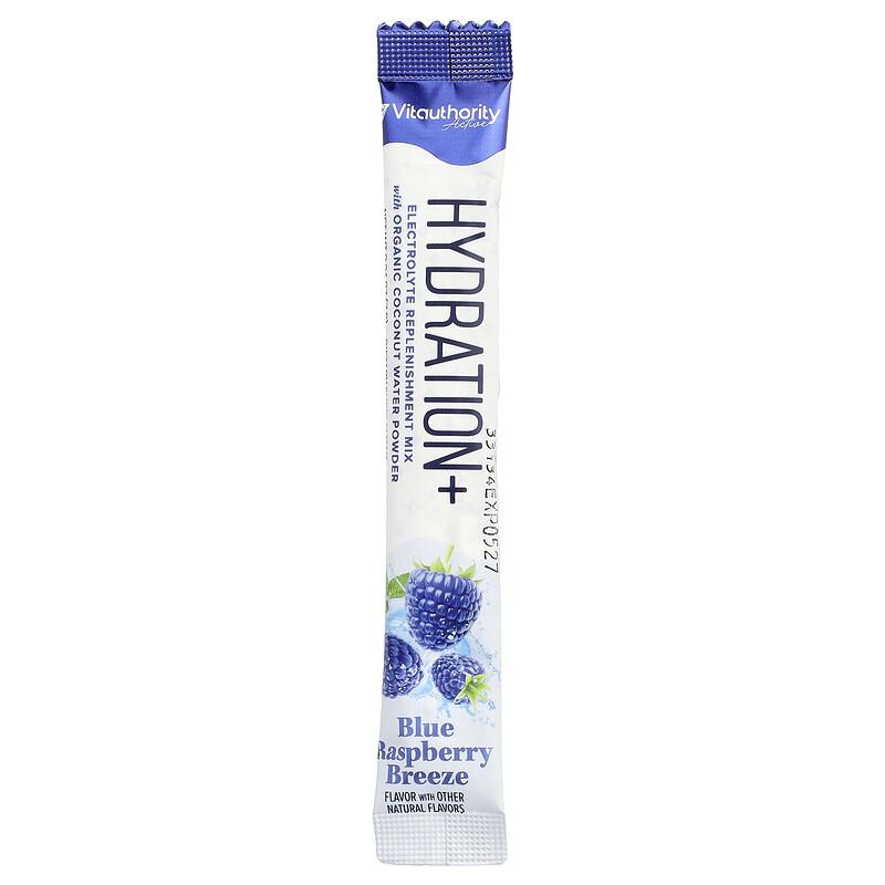 Active, Hydration+, Blue Raspberry Breeze, 18 Sticks, 0.24 oz (7 g) Each