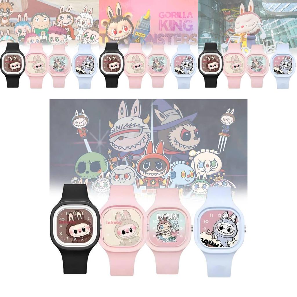 Модные детские часы с мультяшным дизайном Bubble Mart, высококачественный мягкий силиконовый ремешок-желе