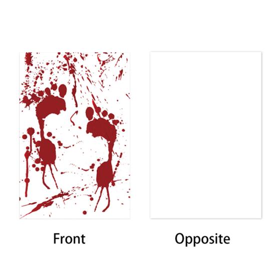 12 упаковок открыток на Хэллоуин со страшной кровью, отпечаток руки, липкие заметки, открытка на тему ужасов для приглашений на праздничную вечеринку