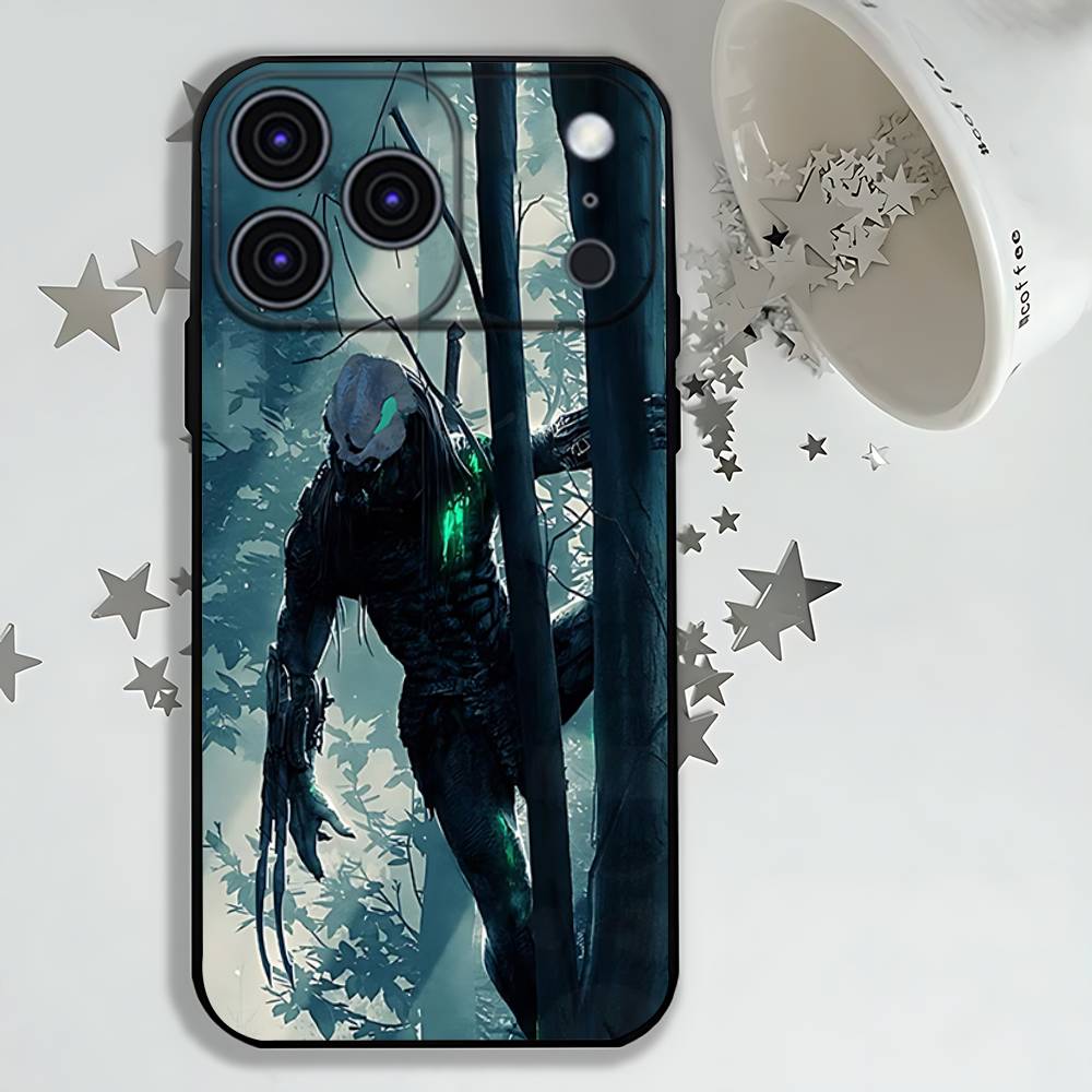 The P-Predator Black Soft Case For iPhone 17 13 14 15 11 16 12 Pro Max Pro Max Plus E Air Mini Phone Cover Shell