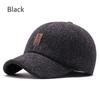 Outdoor Leisure Thickened Ear Warm Hat Men's Hat Autumn and Winter Woolen Cashmere Baseball Cap for The Elderly