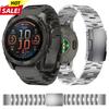 QuickFit 22мм 26мм Титановый Ремешок Браслет Для Garmin Fenix 8 E 7 7X 6 6X 5 5X Plus/Epix Pro Gen 2 47мм 51мм/Tactix Ремешок для Часов