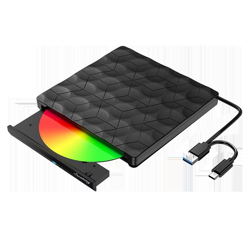 Sanzechuangtong Универсальный внешний DVD/VCD-резак USB/Type-C для ноутбуков и настольных компьютеров