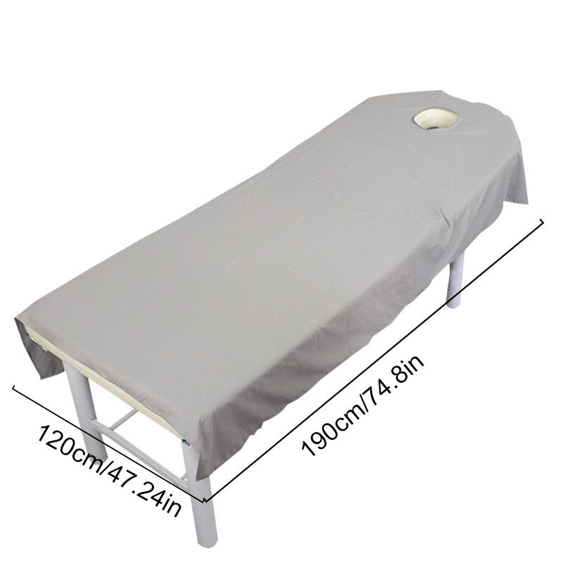1 шт., простыня для салона красоты, спа, косметическое полиэстеровое волокно с отверстием 120 см x 190 см, массажная простыня