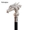 White Luxury Dragon Head Walking Cane Fashion Decorative Walking Stick Gentleman Elegant Cosplay Cane Knob Crosier 93cm
