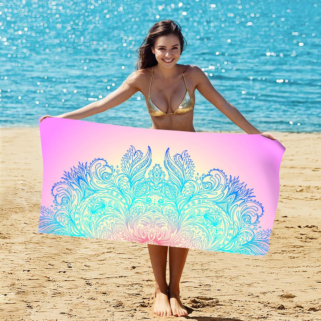 Locomotive Enthusiasts Sports Towels Quick-drying Double-sided Velvet Beach Towels Printed Bath Towels