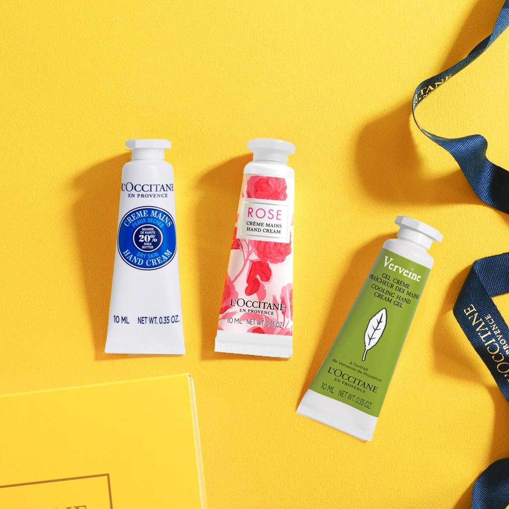 Мини Набор Кремов для Рук Роза Отличный маленький подарок для или любой L'OCCITANE (Ши и Вербена) 3. дни рождения, прощания, День отца, случай.