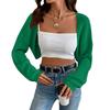 Women's Fashion Shawl-Style Knit Short Jacket Solid Color Cardigan Top