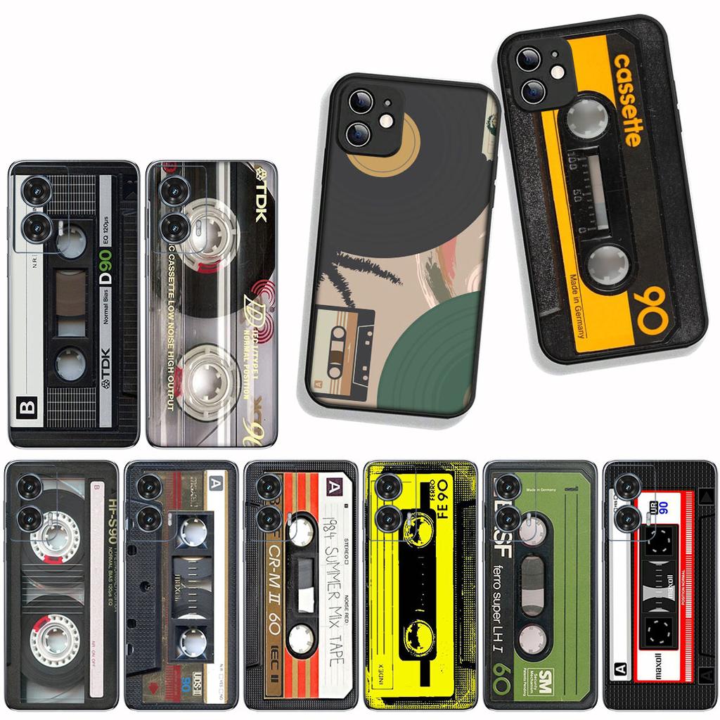 Coque Cover for Samsung Galaxy S25 S23 S22 S24 FE Ultra S10 Plus A05 A06 A15 A16 A26 A35 S10E Case Cassette Tape Music Retro